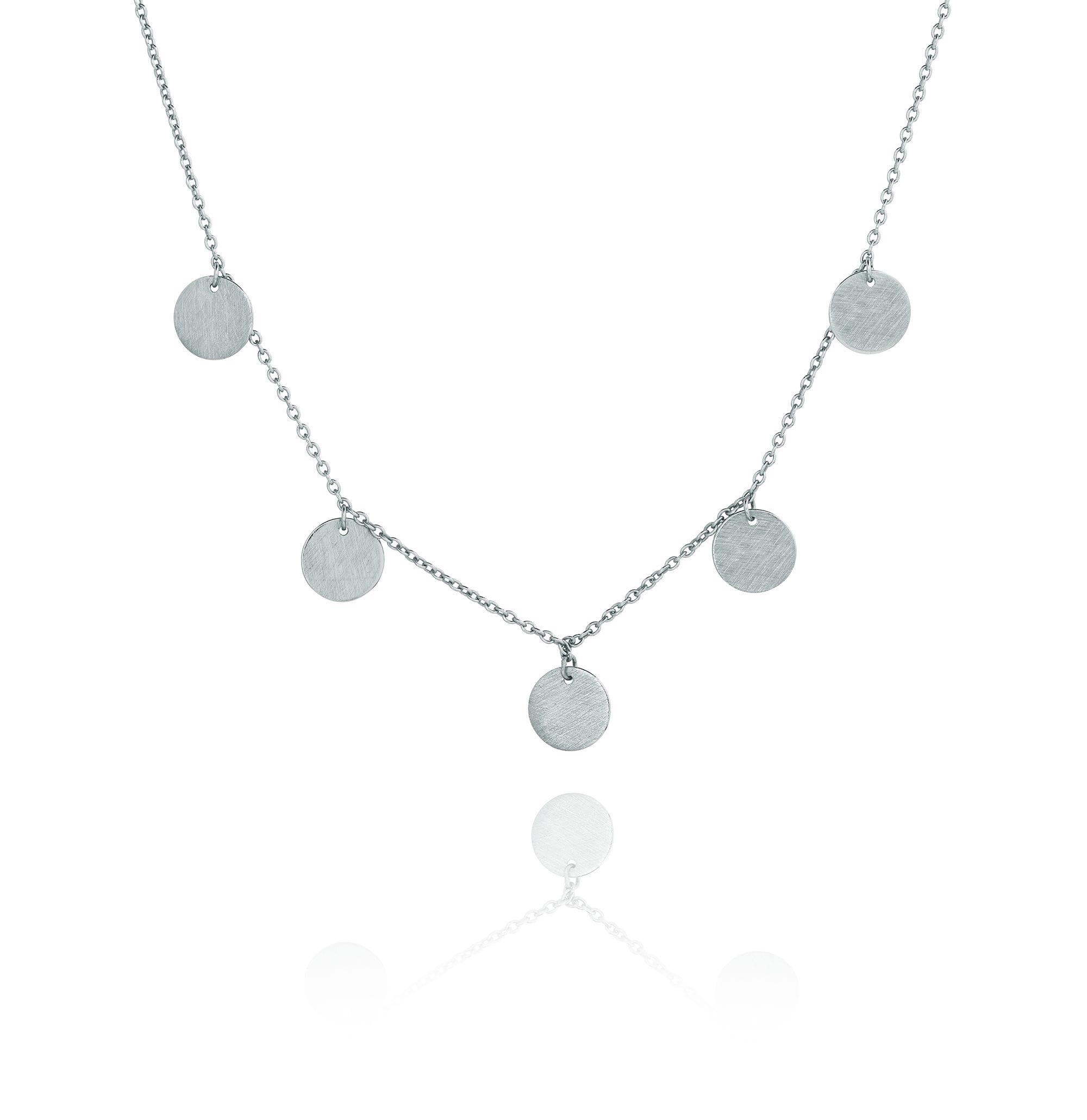 Multi Disc Necklace personalised and crafted by Silvery Jewellery
