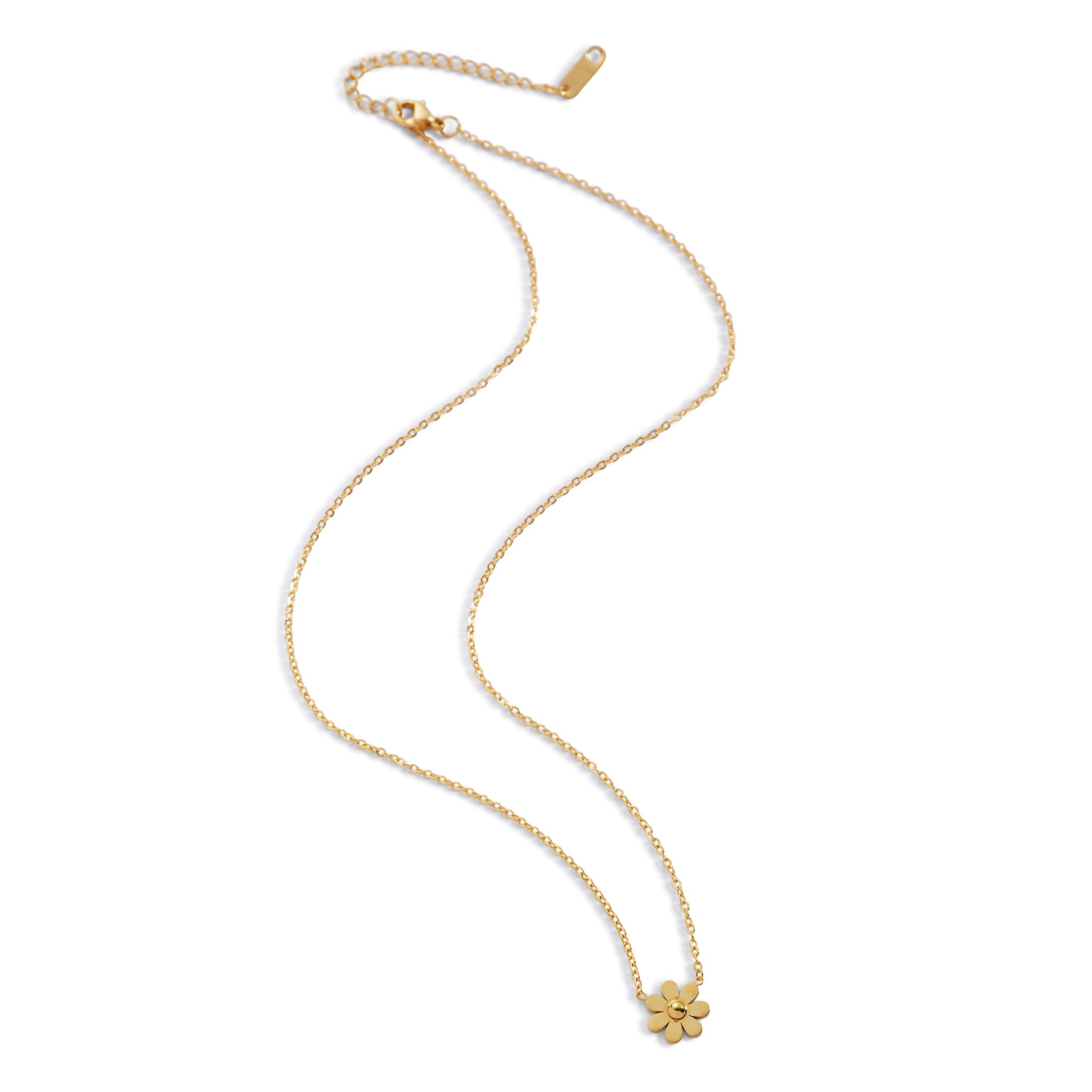Gold Single Flower Necklace - The Makery Collection