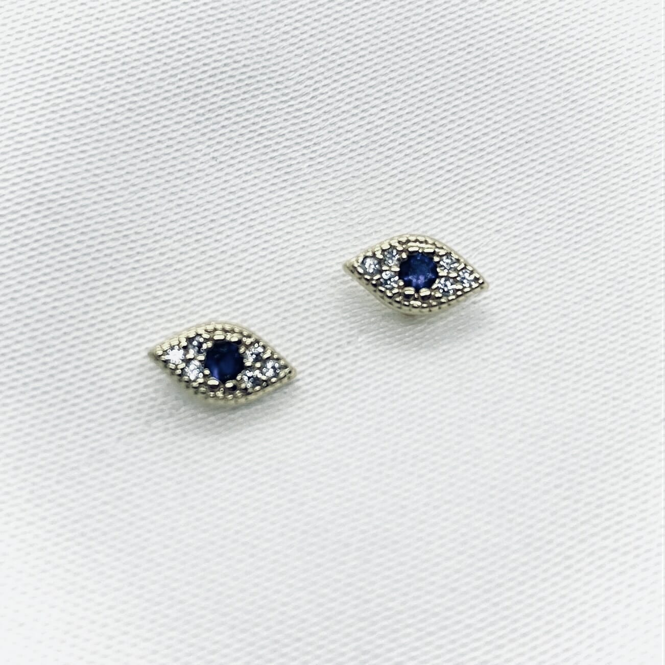 Sterling silver evil eye deals stud earrings